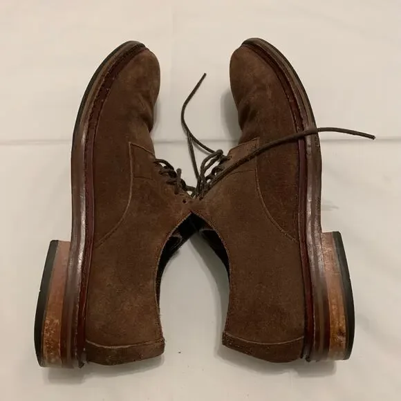 Cole Haan Suede Leather Derby Shoes Oxford Brown lace up Men Sz 10 - Picture 8 of 10